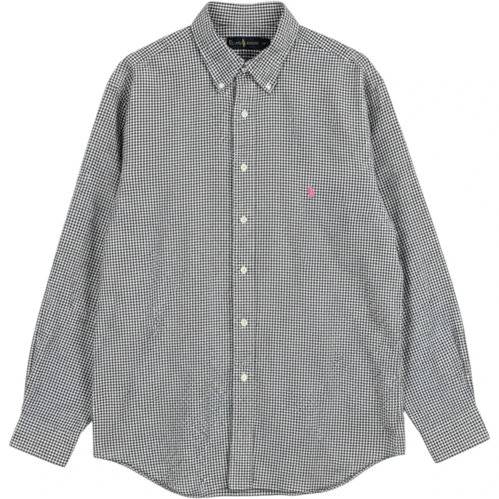 Ralph Lauren 2XB‎ Big & Tall Gingham Button Down Navy Pink Pony Classic Fit